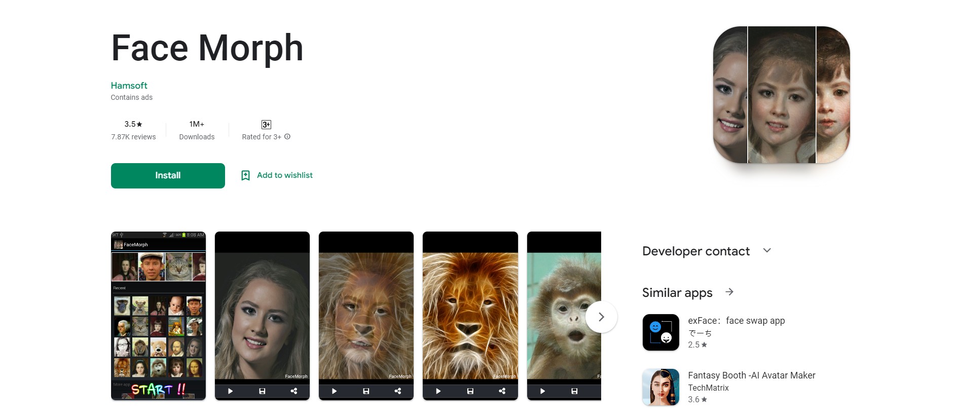 Face Morph photo morph app